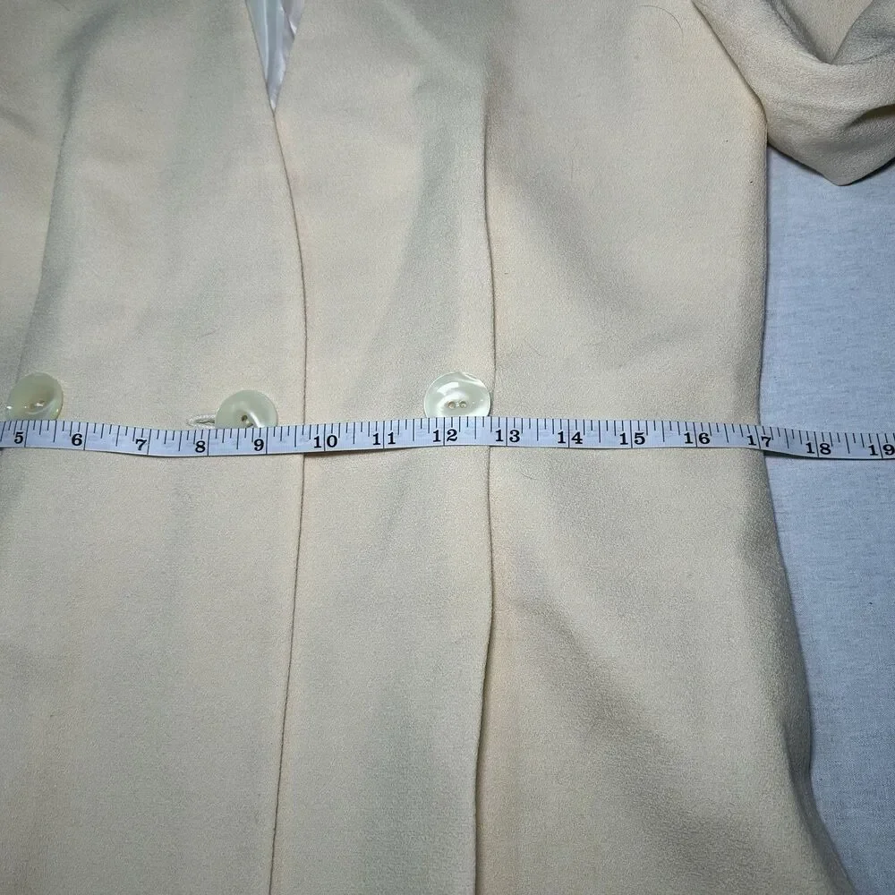 VTG Christian Dior jacket sz 8 in cream, double-breasted design